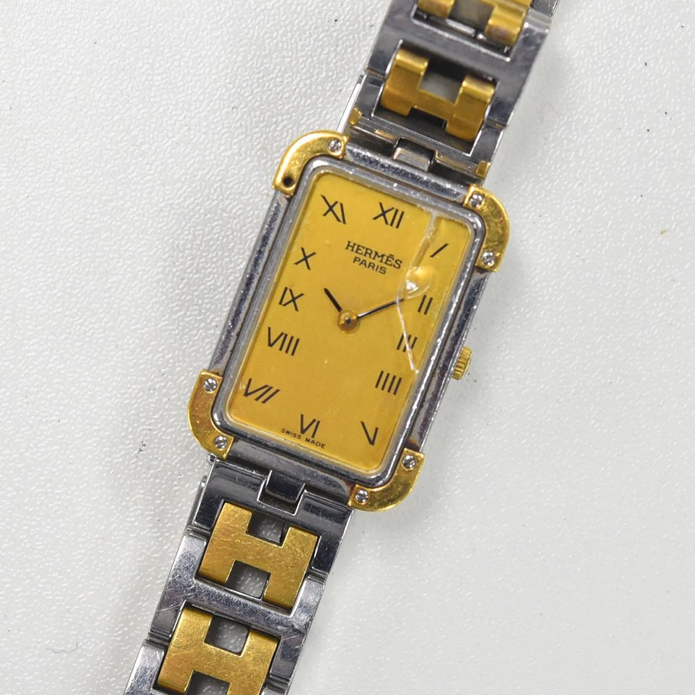 1円 不動品 腕時計 エルメス HERMES クロアジュール CR1.220 クォーツ レディース 同梱不可