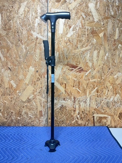 3-10 クレバーケーン、多機能杖ライト、ブザー、折りたたみ、3点支