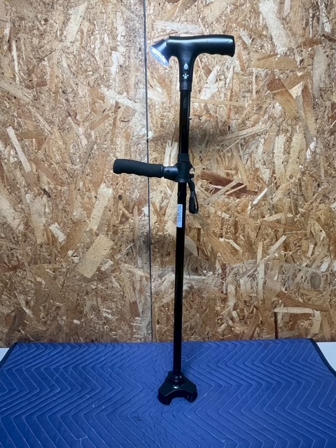 3-11 クレバーケーン、多機能杖ライト、ブザー、折りたたみ、3点支