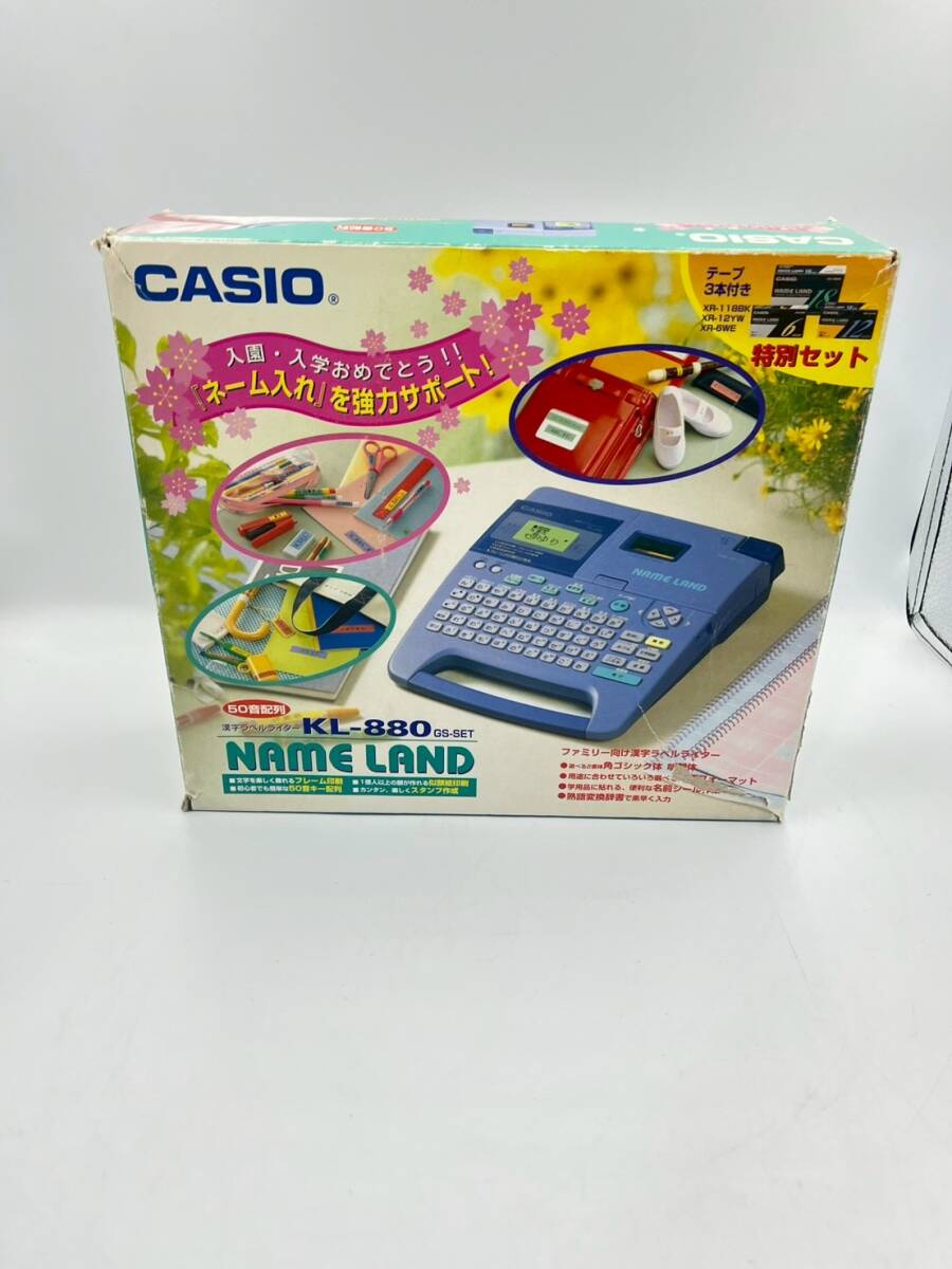 4-34 CASIO ネームランド KL-880 ラベルライター 美品、箱破れあり　動作〇