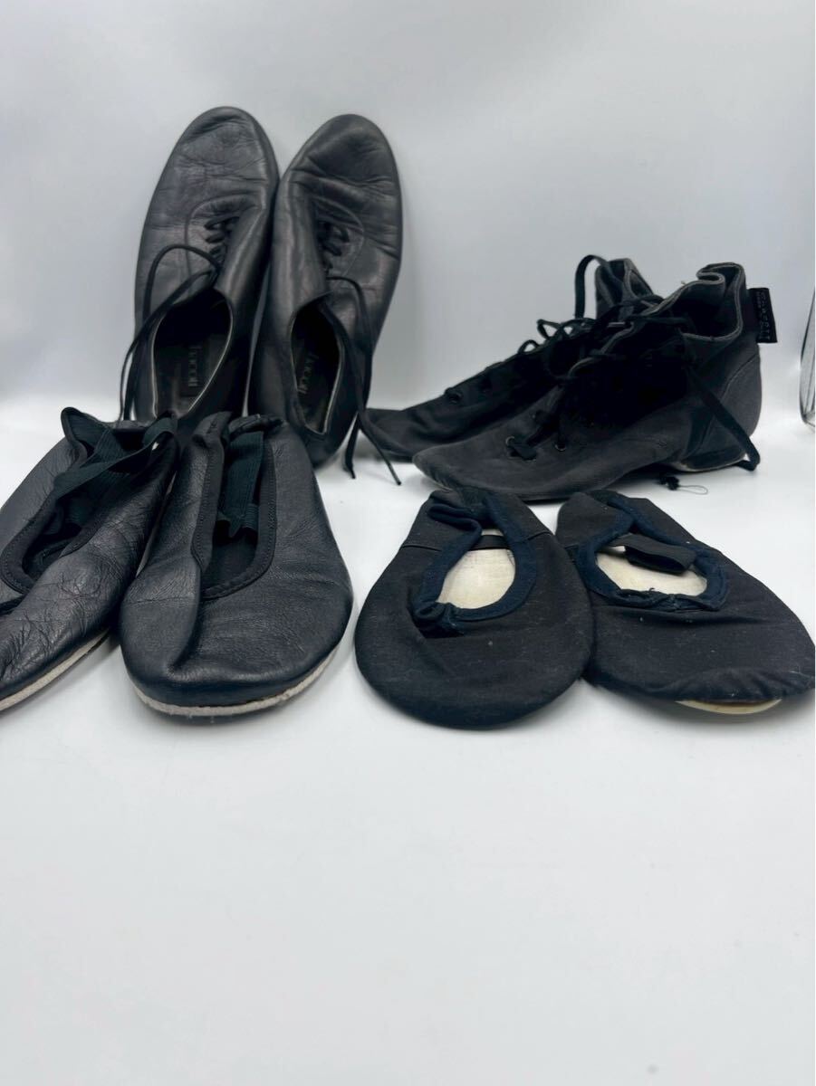 『4-28 』バレイシューズ　まとめ黒4足 　練習用