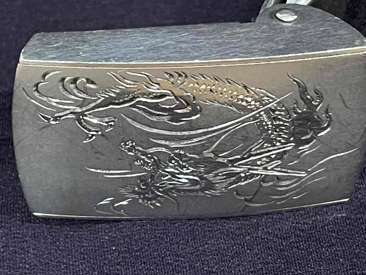 プラチナ850　隠れ浮世絵　龍　ベルトバックル　Pm850　年代物　重さ87ｇ