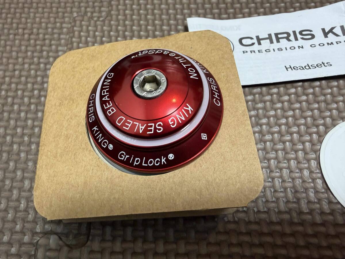 ★CHRIS KING クリスキング★レッド未使用新品★DropSet3 41mm/52mm 1 1/8＞1.5テーパードフォーク用★SANTACRUZなどに使用可★