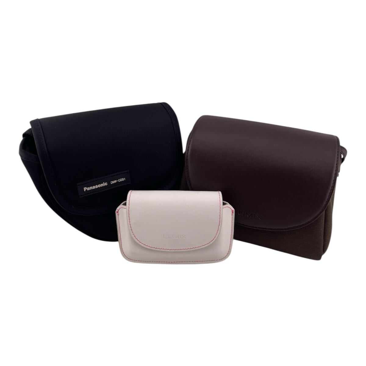  3点 まとめ Panasonic LUMIX カメラケース ブラック DMW-CZS1ブラウン DMW-CG4 ホワイト DMC-FX35 【S84824-3240-12】