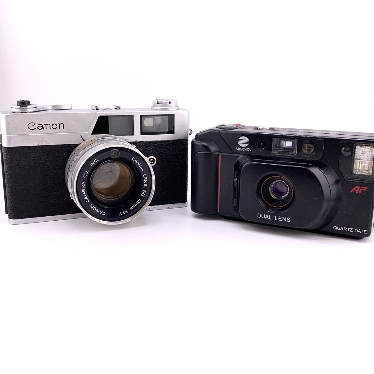 カメラ 2点 Canonet S キヤノン キャノン 本体 MINOLTA ミノルタ MAC-DUAL フィルムカメラ 【S71036-SJ785】