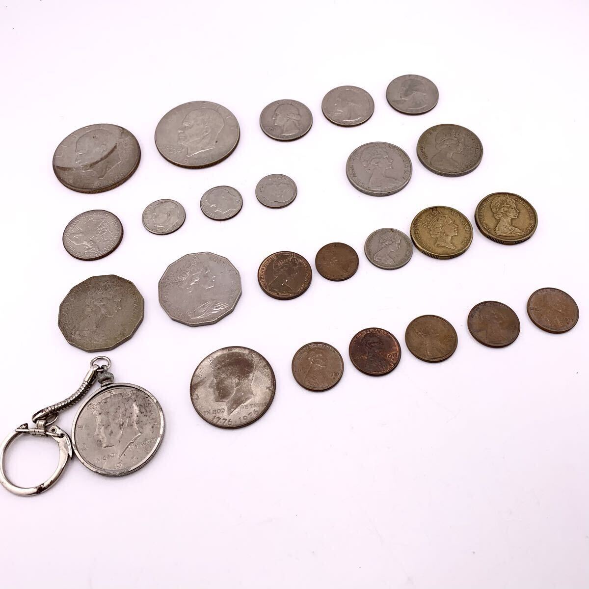 海外 古銭 ケネディ・ハーフダラー アイゼンハワー・ダラー オーストラリア 50セント 20セント 等 コレクション 【S71042-SJ892-1】