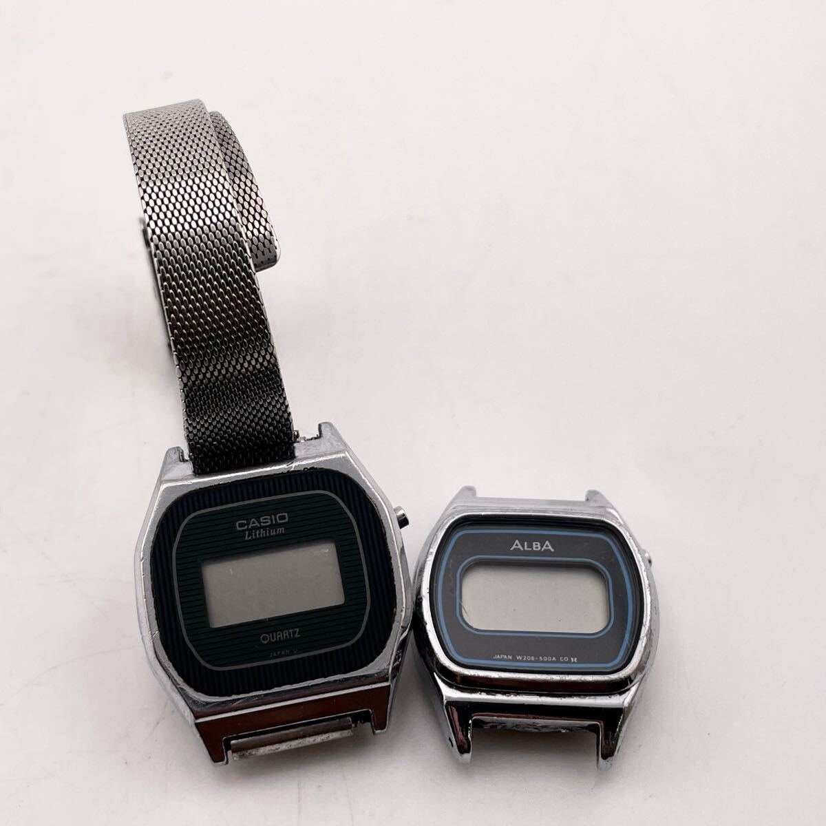 デジタル 腕時計 クォーツ 2点 CASIO Lithium 401 LB 611 ALBA W206-5000 【S84901-3270-1】