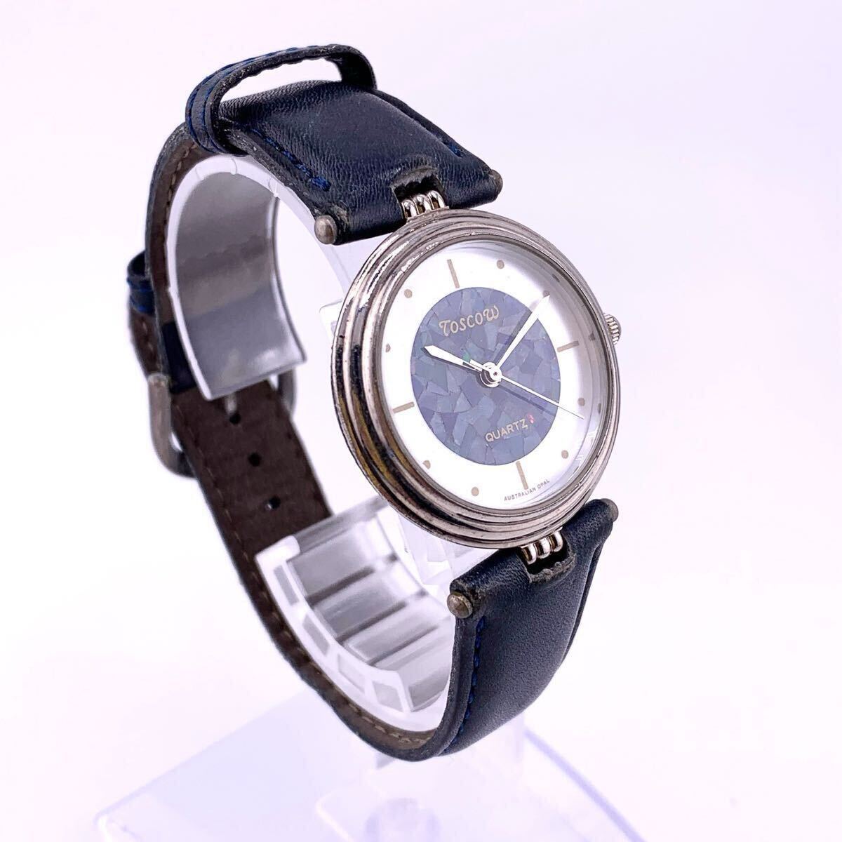 TOSCOW 腕時計 オパール オーストラリア AUSTRALIAN OPAL 裏面刻印あり ゴールド カラー ブラック【S70940-SJ914】