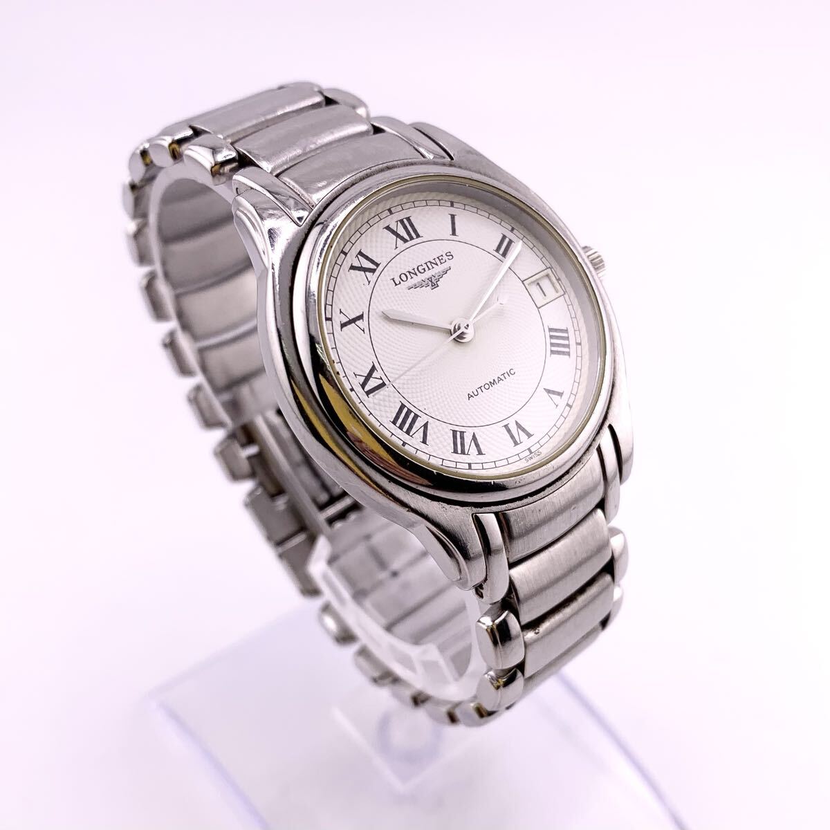 LONGINES ロンジン 腕時計 デイト 自動巻き シルバー カラー ホワイト 文字盤【S71069-SJ590-1】