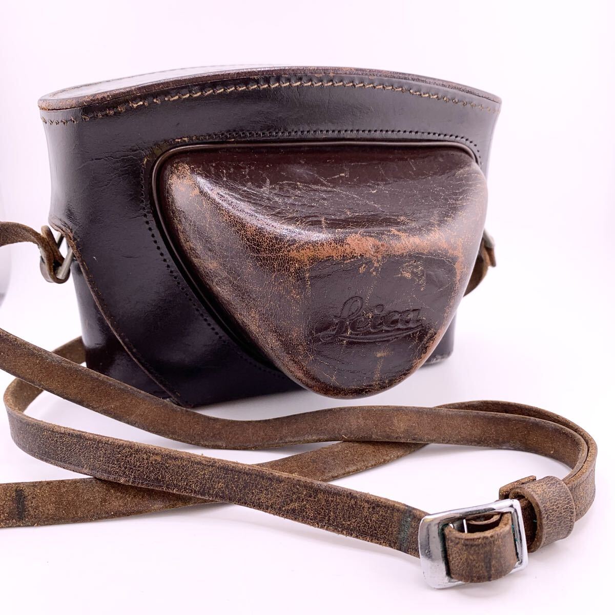 Leica ライカ カメラ ケース E.LEITZ WETZLAR GERMANY 革 レザー ブラウン【S71076-SJ907-5】