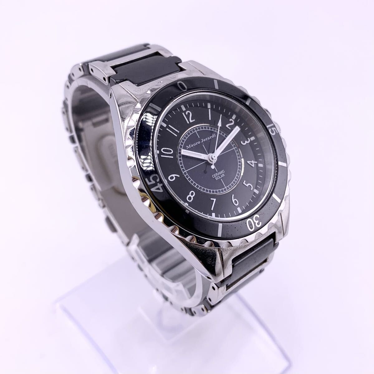 腕時計 Mauro Jerardi マウロジェラルディ MJ041 ソーラー 腕時計 black ブラック 文字盤【S71079-SJ805-2】