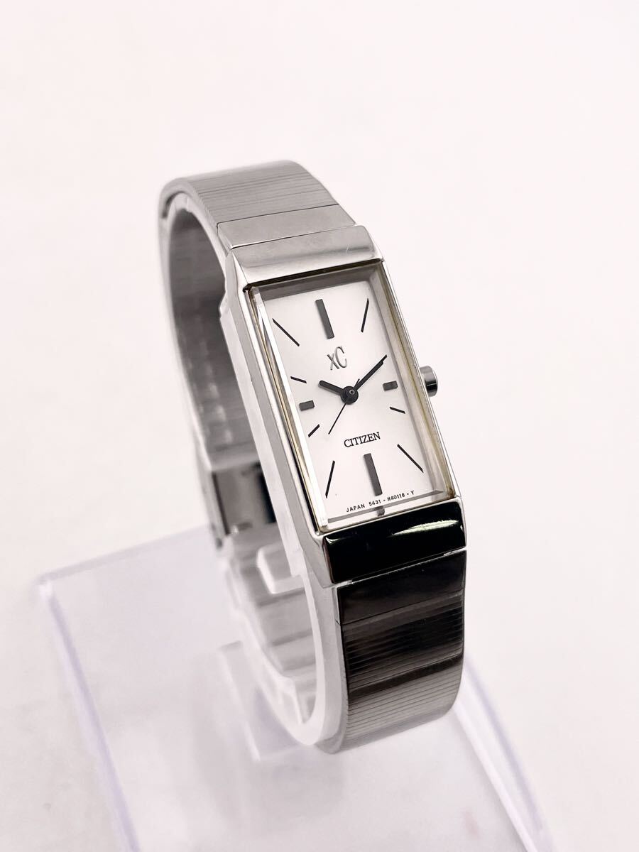 CITIZEN XC シチズン クロスシー 5431-H23214 スクエア クォーツ 腕時計 シルバー 【S84859-3249-1】