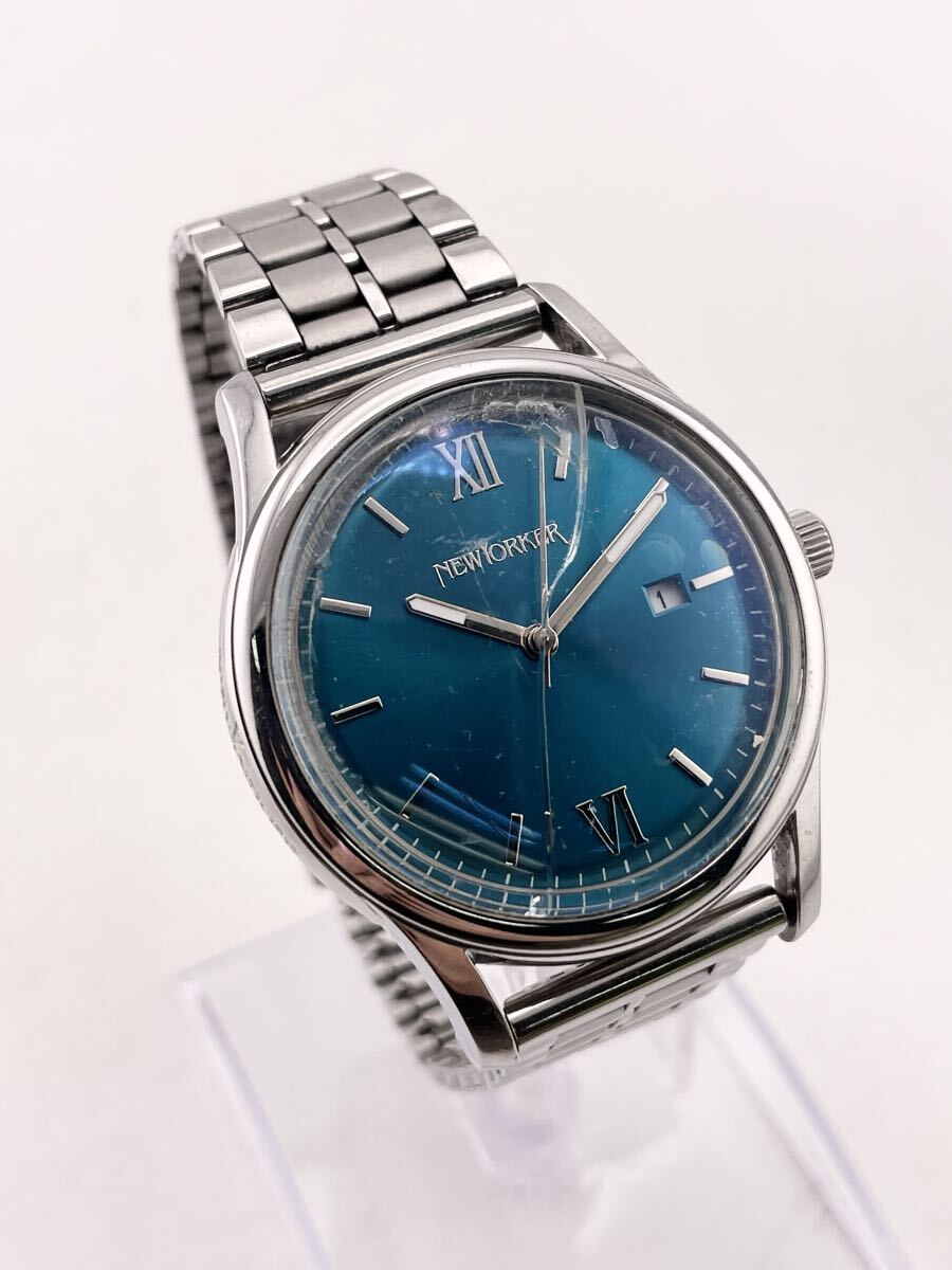 NEWYORKER ニューヨーカー NY-012 クォーツ 腕時計 ブルー文字盤 【S84896-3267】