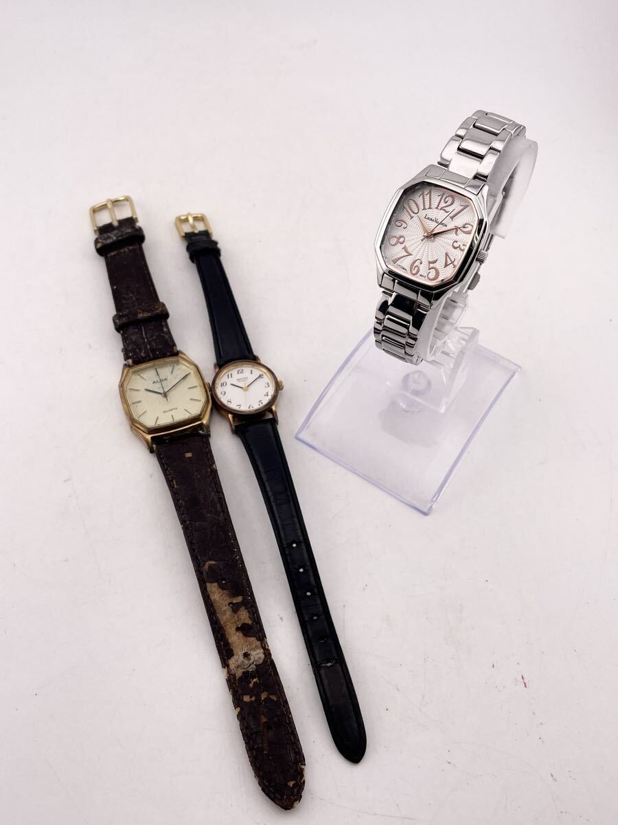 3点 まとめ 腕時計 クォーツ SEIKO 3421-0150 ALBA Y481-5020 LEGRA VALENCIA LVC064L -WH2 【S84944-3292】