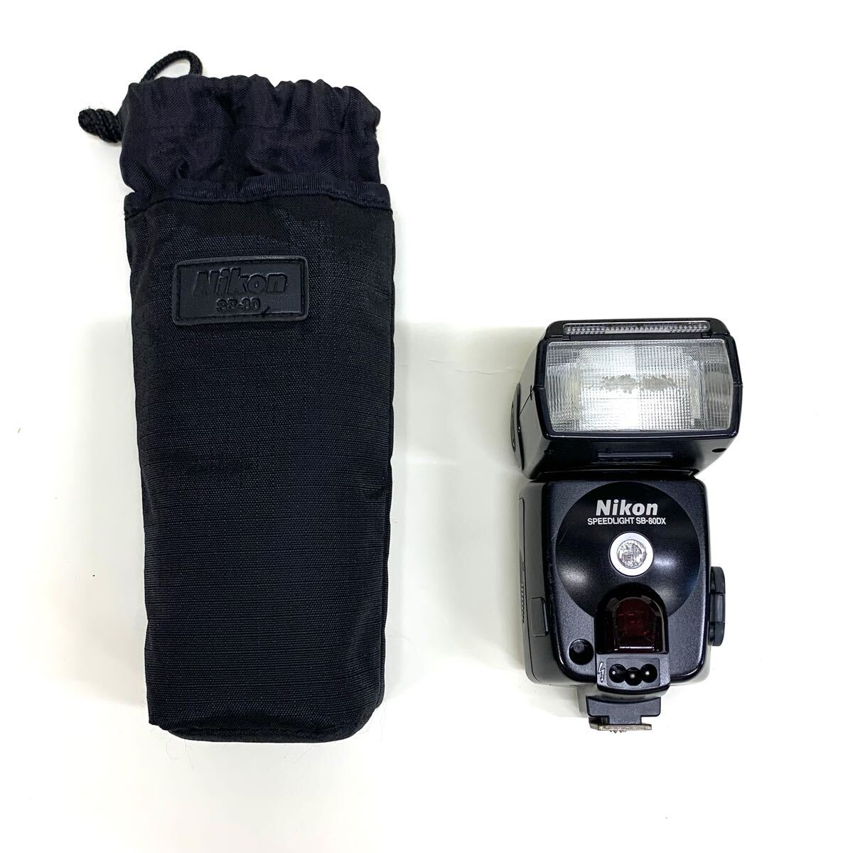ニコン NIKON SPEEDLIGHT スピードライト ストロボ フラッシュSB-80DX 簡易動作確認済み 収納ケース付きY691-14