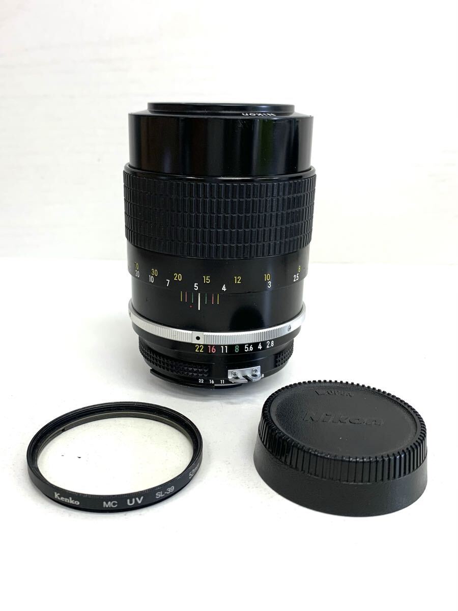 Nikon ニコン NIKKOR 135mm 1：2.8 カメラレンズ マニュアルフォーカス 望遠単焦点レンズ レンズフィルター 巾着付き 現状品 Y691-9