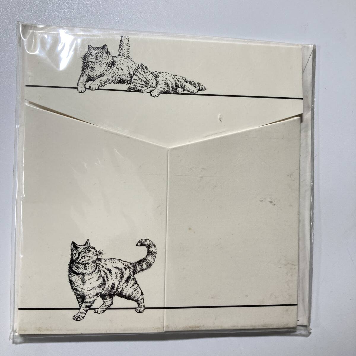 英国製 猫柄 ポップアップ ペンホルダー カード ERIC ALBINSON 未使用｜文房具 雑貨 収納 ペン立て 紙製 イギリス ヴィンテージ