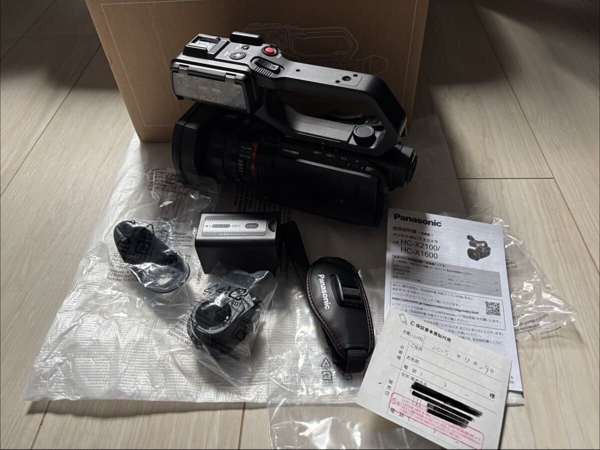 新品開封品 パナソニック HC-X2100 4Kビデオカメラ 業務用 動作確認 保証期間中