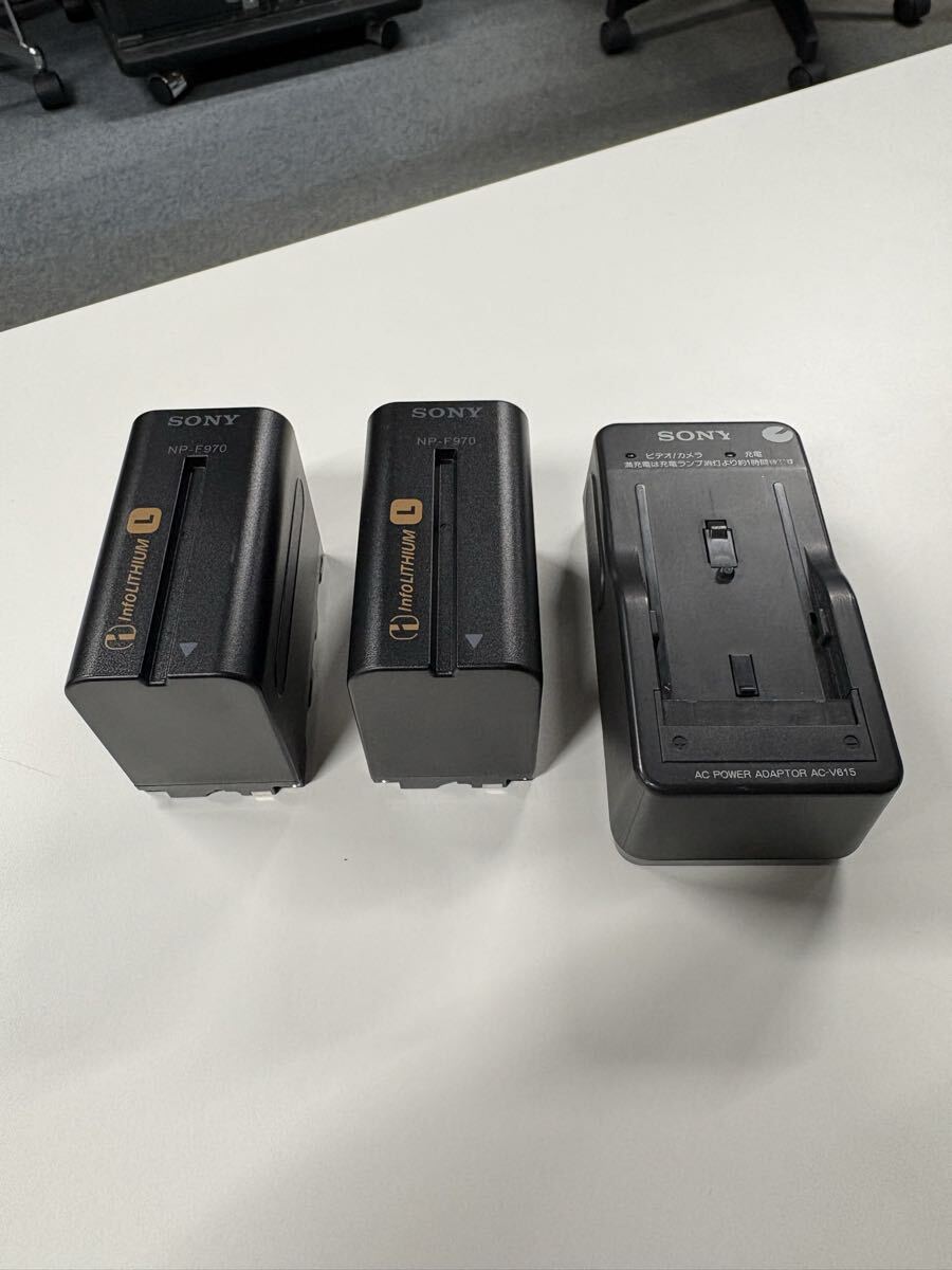 【動作確認済】SONY AC-V615 ソニー ビデオカメラ 充電器 Lバッテリー付