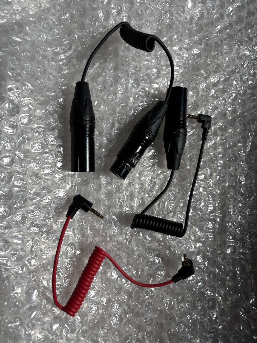 XLR変換ケーブル 3.5mmステレオミニプラグ 3本セット