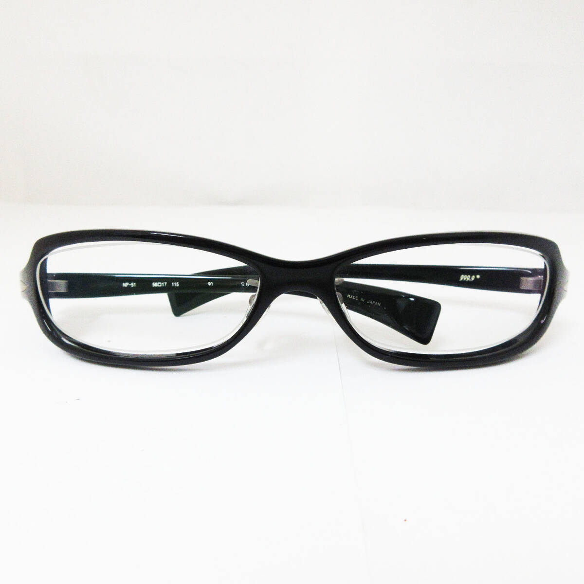 v04014 フォーナインズ 999.9 メガネ 黒縁 伊達 ネオプラスチックフレーム NP-51 56□17-115