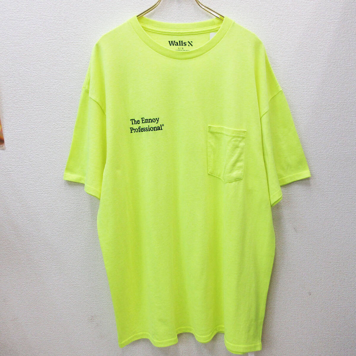 kkm5811 Tシャツ The Ennoy Professional/エンノイ プロフェッショナル イエロー系 サイズL ロゴ刺繍