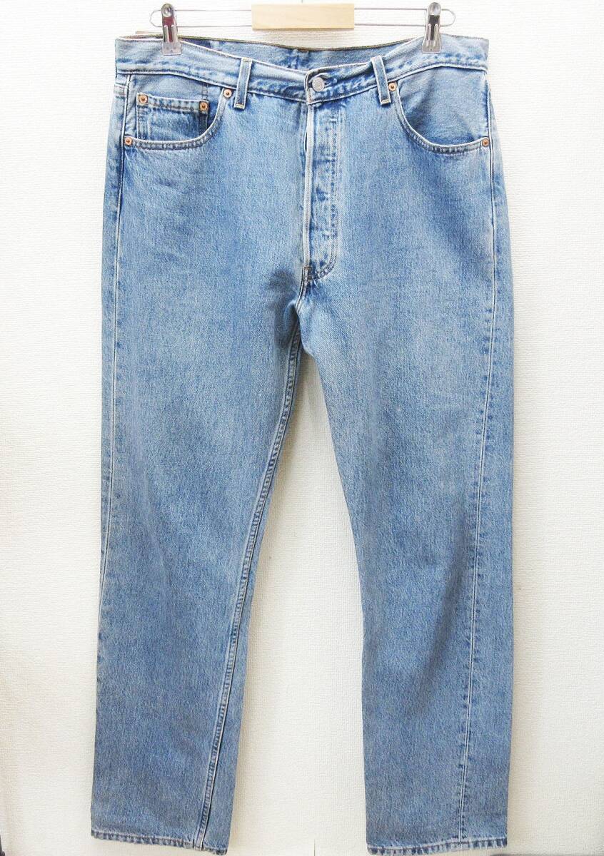 kkm5791 デニムパンツ Levi's/リーバイス 501 USA製 インディゴ 90s 96年8月製造 ボタン裏532 MADE IN USA ジーンズ W