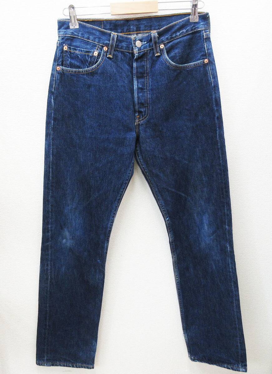 kkm5789 デニムパンツ Levi's/リーバイス 501 USA製 インディゴ 90s ボタン裏553 MADE IN USA ジーンズ W31
