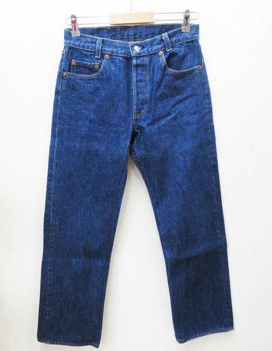 kkm5793 デニムパンツ Levi's/リーバイス 701 STUDENT MODEL USA製 インディゴ 80s ボタン裏546 MADE IN USA ジーンズ W31