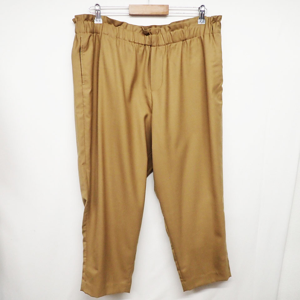 kkm5773 イージーパンツ Veritecoeur/ヴェリテクール ウール混パンツ ベージュ系 キャメル サイズF スラックス