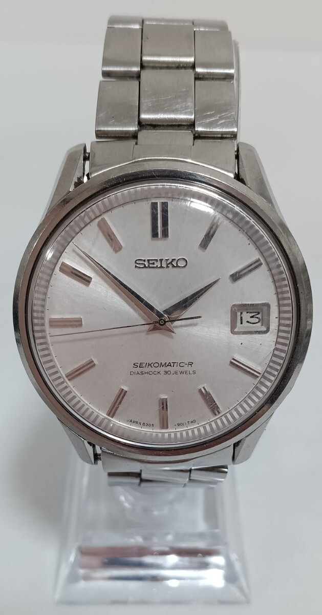 [稼働] SEIKO セイコー セイコーマチックR 8305-9010 オートマ 自動巻き シルバー文字盤 ボーイズ 腕時計 デイデイト