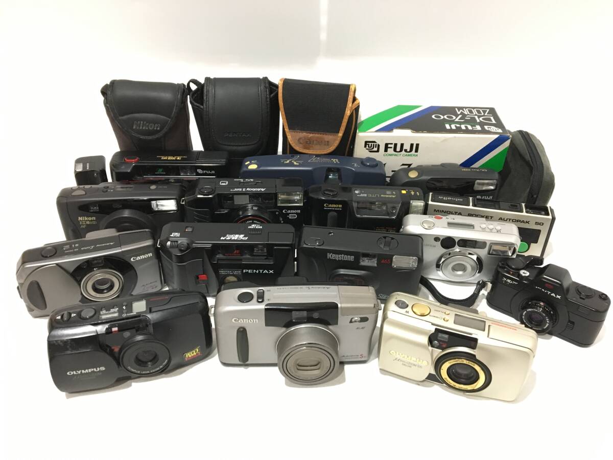 ☆ コンパクトフィルムカメラ まとめ ☆ OLYMPUS μ ZOOM 105 + PANORAMA + Canon Autoboy S II 他 12台 オリンパス キャノン