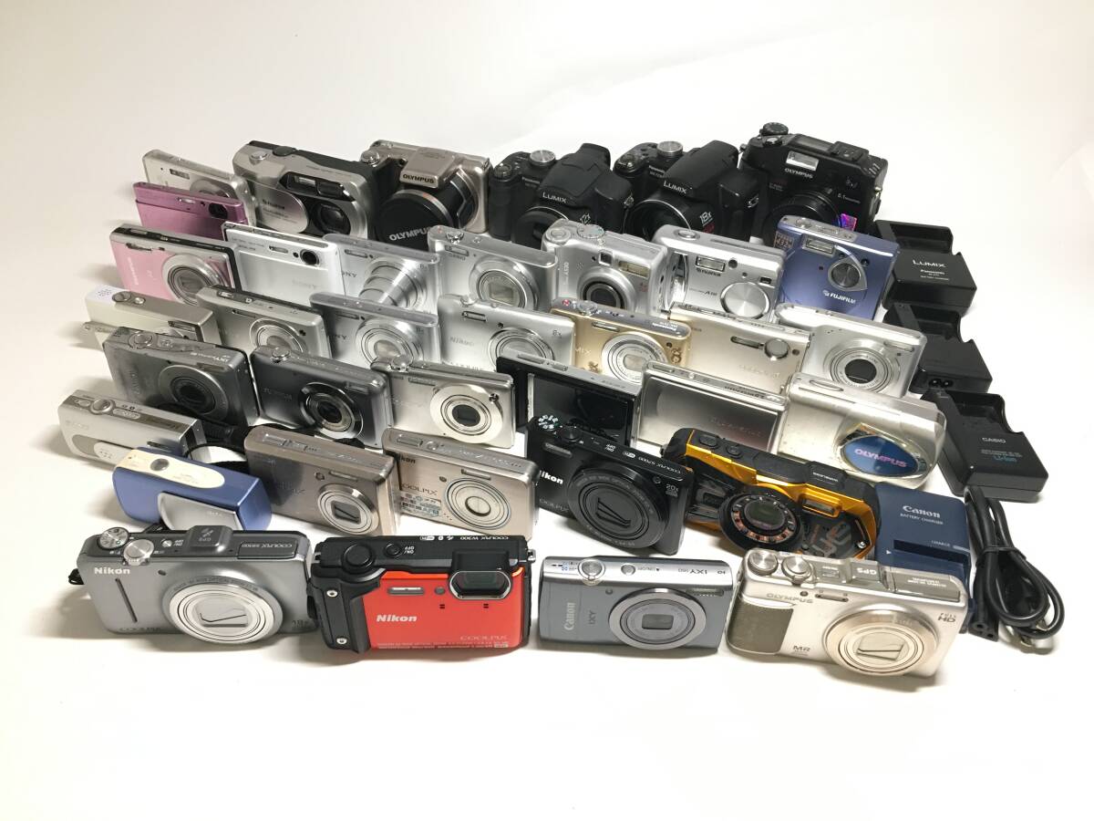 ☆ コンパクトデジタルカメラ まとめ 5 ☆ Canon IXY 160 + Nikon W300 + S9800 + OLYMPUS SH-25MR 他 33台 キャノン ニコン オリンパス