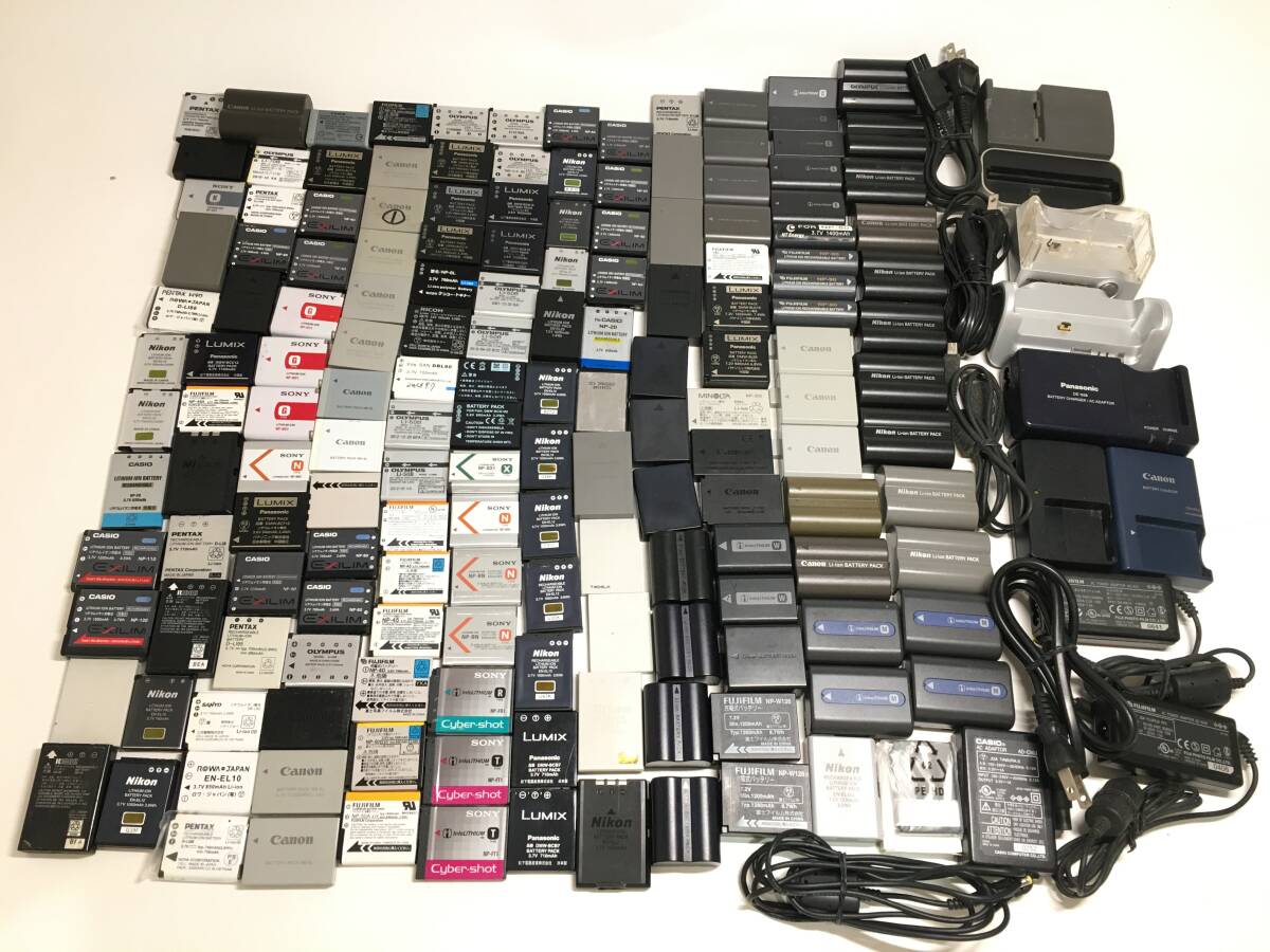 ☆ カメラバッテリー チャージャー まとめ ☆ 170個以上 キャノン ニコン フジフィルム カシオ ソニー