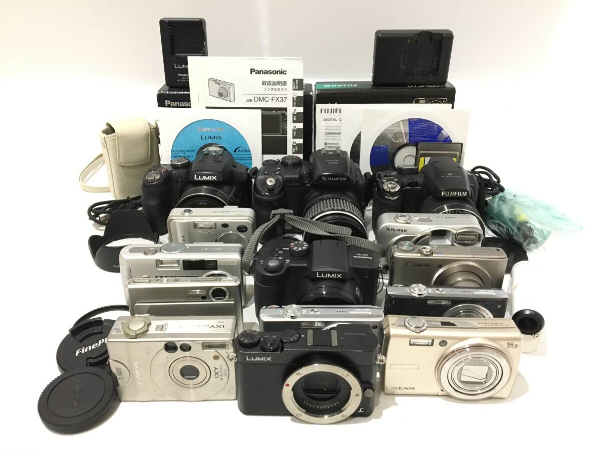 ☆ コンパクトデジタルカメラ まとめ 9 ☆ Canon IXY DIGITAL 200 + Panasonic DMC-GM5 + FUJIFILM FINEPIX F200 EXR 他 13台 キャノン