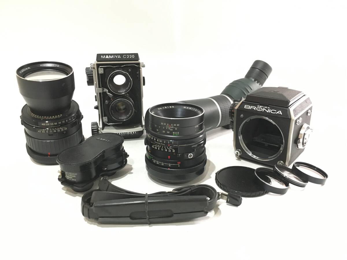 ☆ いろいろカメラ まとめ 2 ☆ ZENZA BROMICA + MAMIYA C220 PROFESSIONAL + SEKOR 4.5/140mm 他 レンズ2本 ゼンザブロニカ マミヤ
