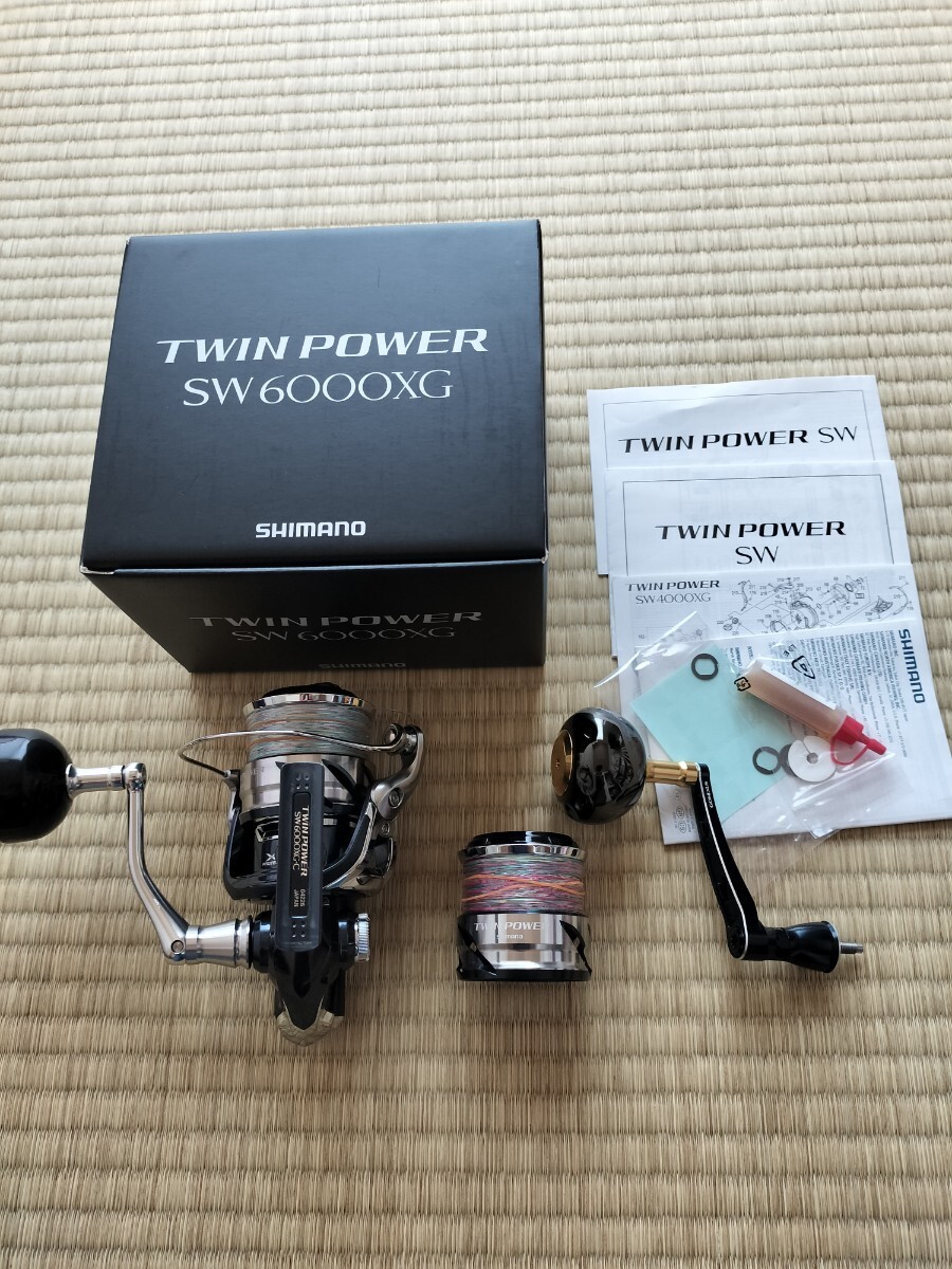 美品 21 ツインパワーSW 6000XG 替スプール ゴメクサス カスタム 5000XG SW5000 SW6000 パワーハンドル