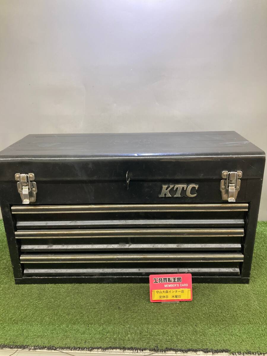 【中古品】【0921】★KTC(ケーテーシー) チェスト (3段3引出し) ソリッドブラック SKX0213BK　ITVUY8JO6GJA