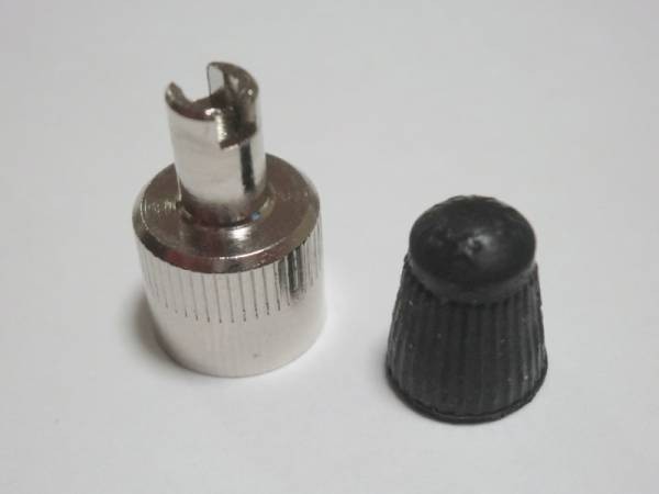 ★虫回し付 エアバルブキャップ メッキ シルバー ☆3/ ムシ回し XLR CR CB バルブコア