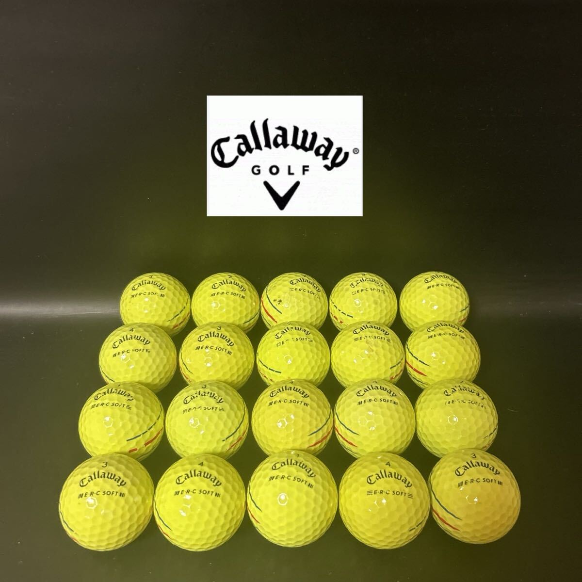 【MD2】 S〜Aランク●Callaway●E・R・C SOFT● E・R・Cソフト●トリプルトラック●ロストボール●20個●良品●洗浄済●1円スタート