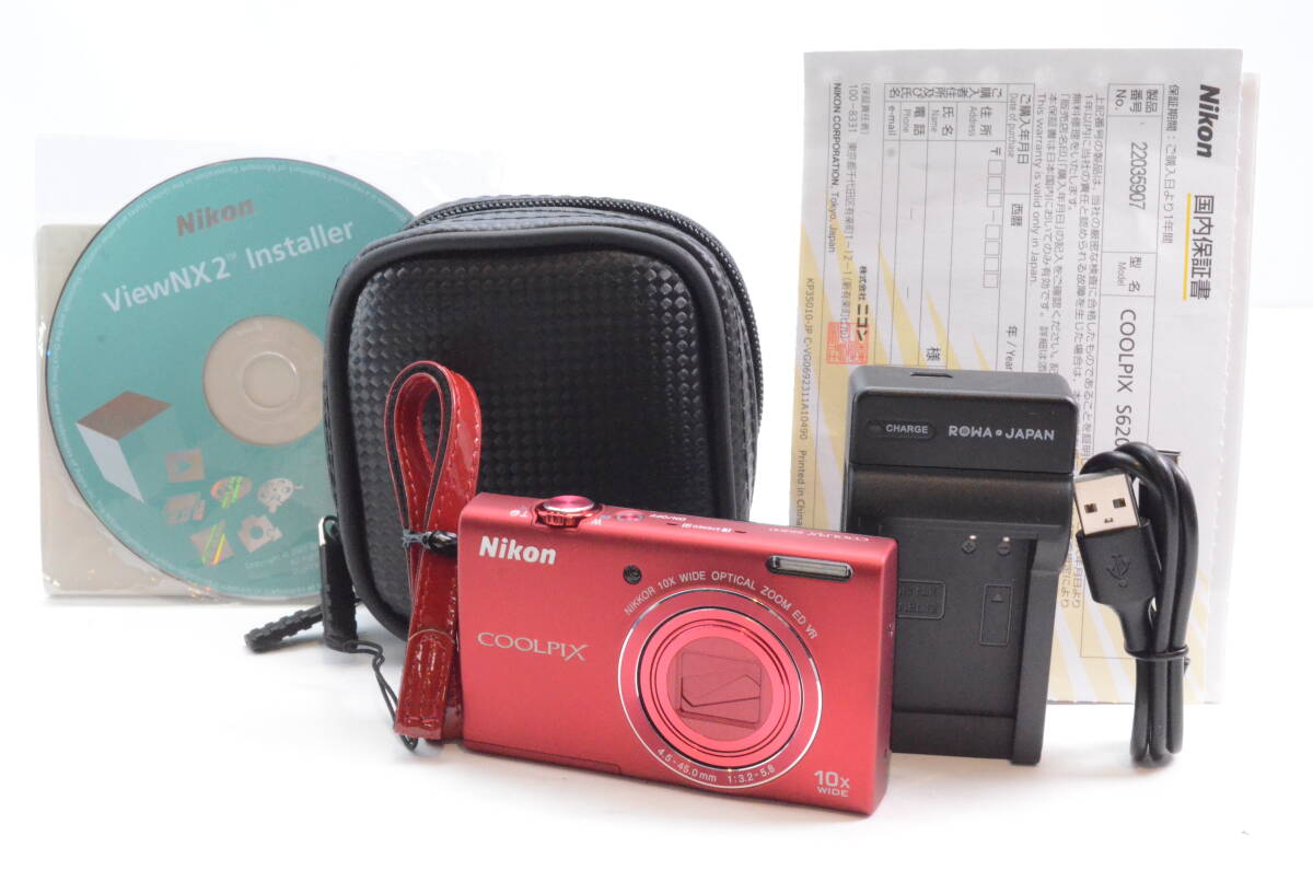 Nikon COOLPIX S6200 ブリリアントレッド S6200RD　ニコン　レッド　＃D0052507002Y