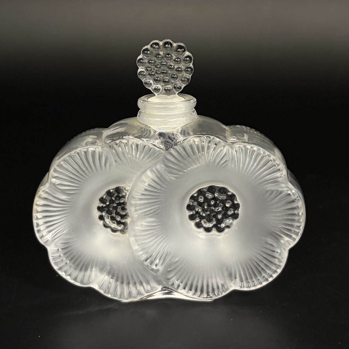 ◆ Lalique ラリック ドゥ フルール フレグランスボトル 香水瓶 アネモネ ◆ ヴィンテージ インテリア ガラス 