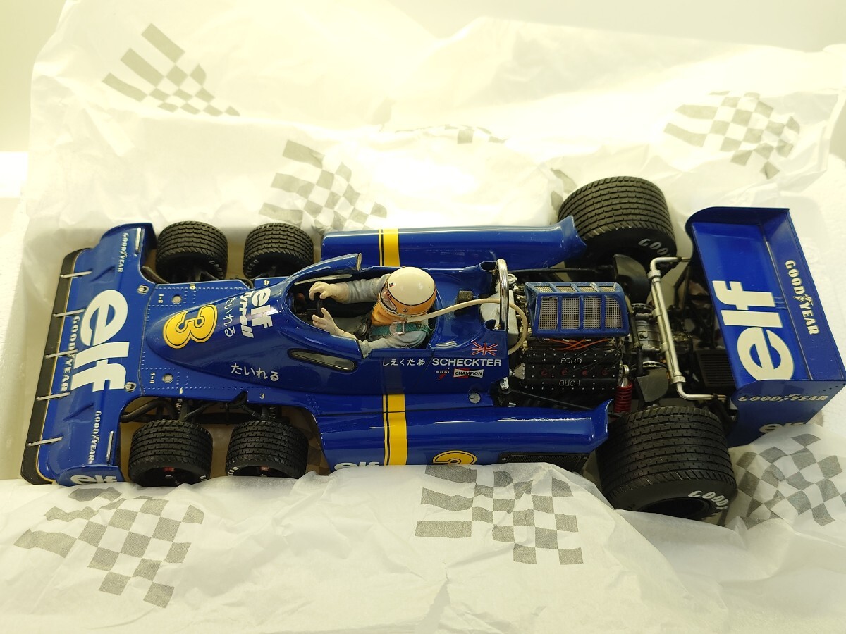 エグゾト 1/18 タイレル フォード P34 1976 日本グランプリ #3 J.シェクター 6輪車 フィギュア付 BH160@63t10