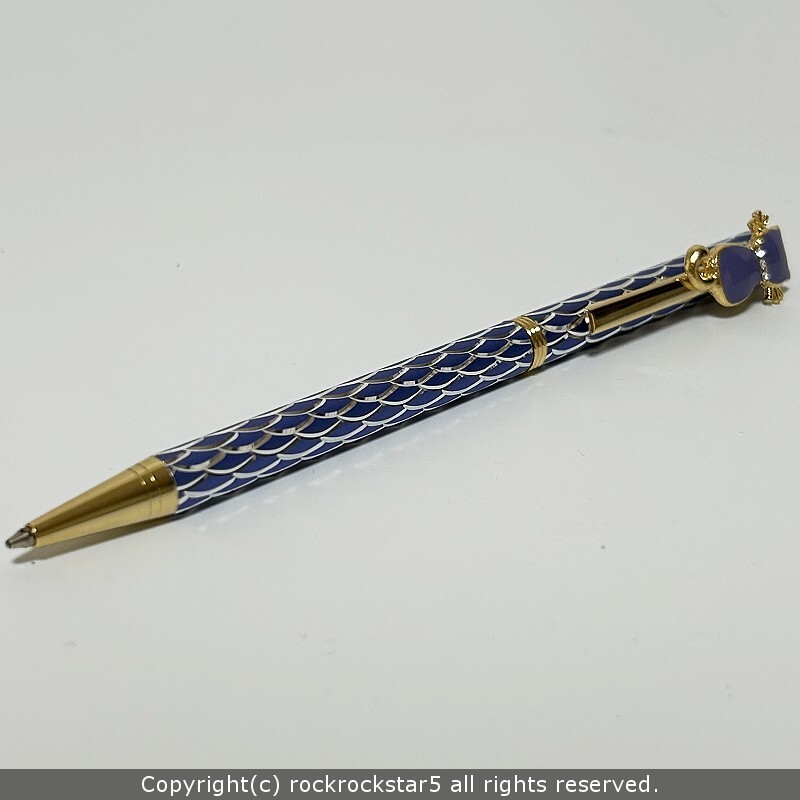 ロイヤルアーデン スワロフスキー クリスタル ボールペン ネコ・猫1 紫 パープル 65304 新品