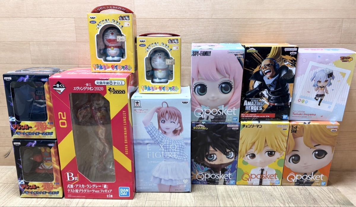 未使用☆ 未開封☆ エヴァンゲリオン アスカ ドラえもん 僕のヒーローアカデミア マジンガー tamaki フィギュア 等 大量 まとめて 12点 Z55