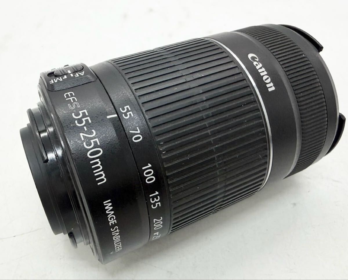 Canon キャノン EFS 55-250mm 1:4-5.6 ISⅡ Φ58mm レンズ 一眼 カメラ MACRO 1.1m/3.6ft 光学機器 ET-60 japan レンズ E10