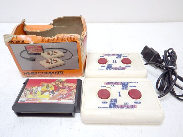 現状品 Konami コナミ HYPER OLYMPIC ハイパーオリンピック ハイパーショット JE506 コントローラー ファミコン セット FCソフト