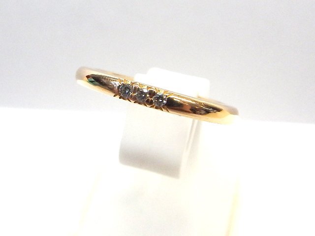 ティファニー 3Pダイヤ クラシックバンド リング 4号 Au 750（K18 PG） 2.29g■TIFFANY＆Co.■程度良好
