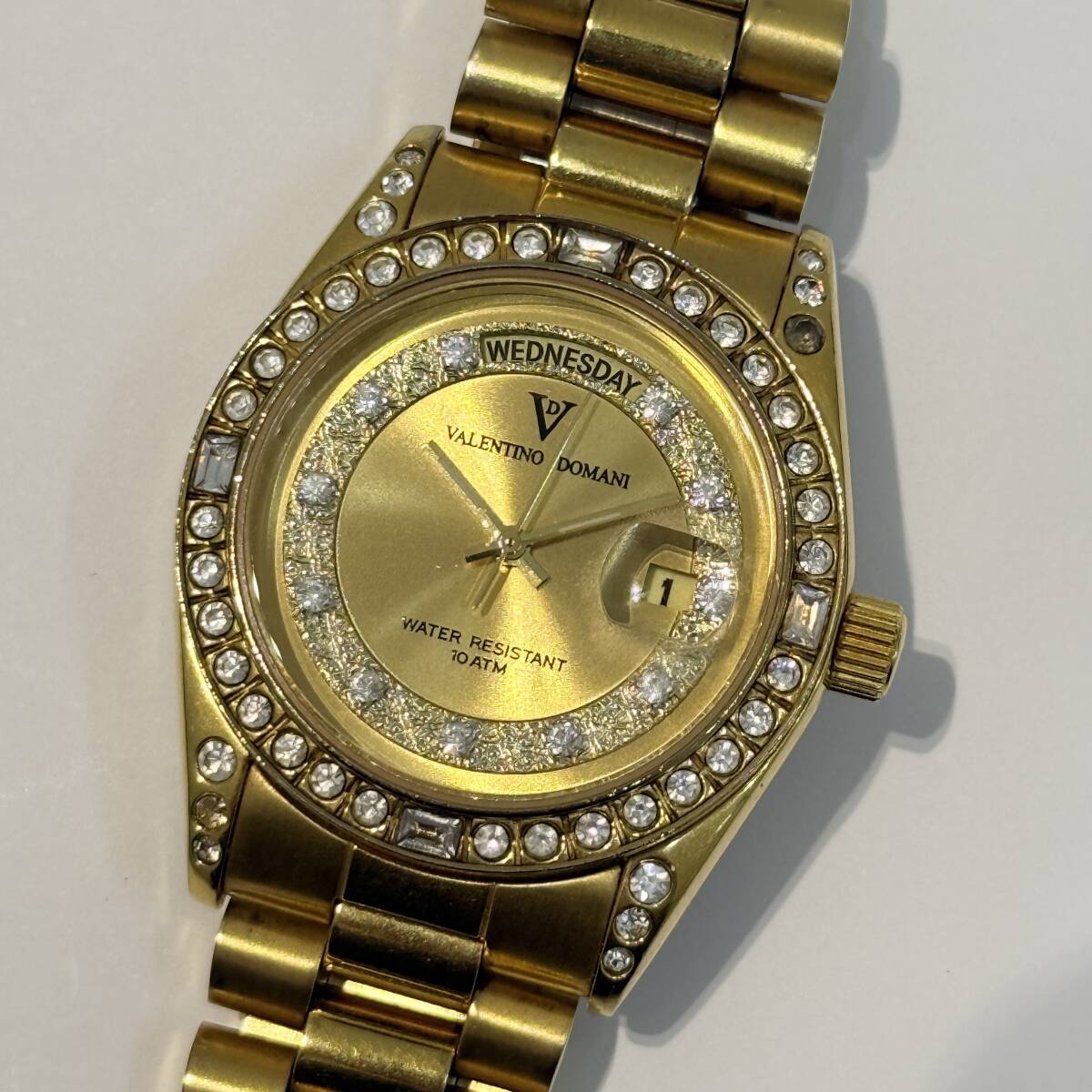 【VALENTINO DOMANI/ヴァレンチノドマーニ】クオーツ VD-2007 ゴールド 腕時計★65072