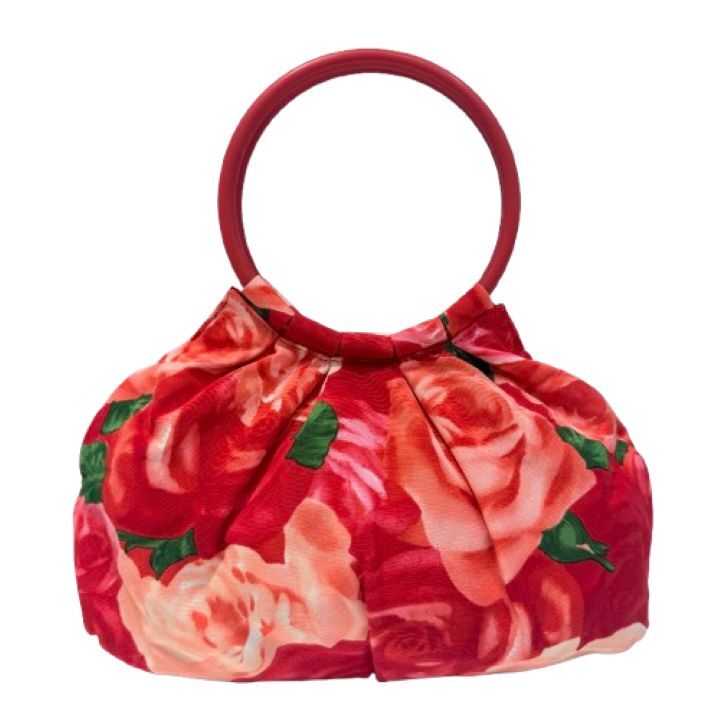 【agnes b/アニエスベー】ハンドバッグ 花柄 レッド★ 